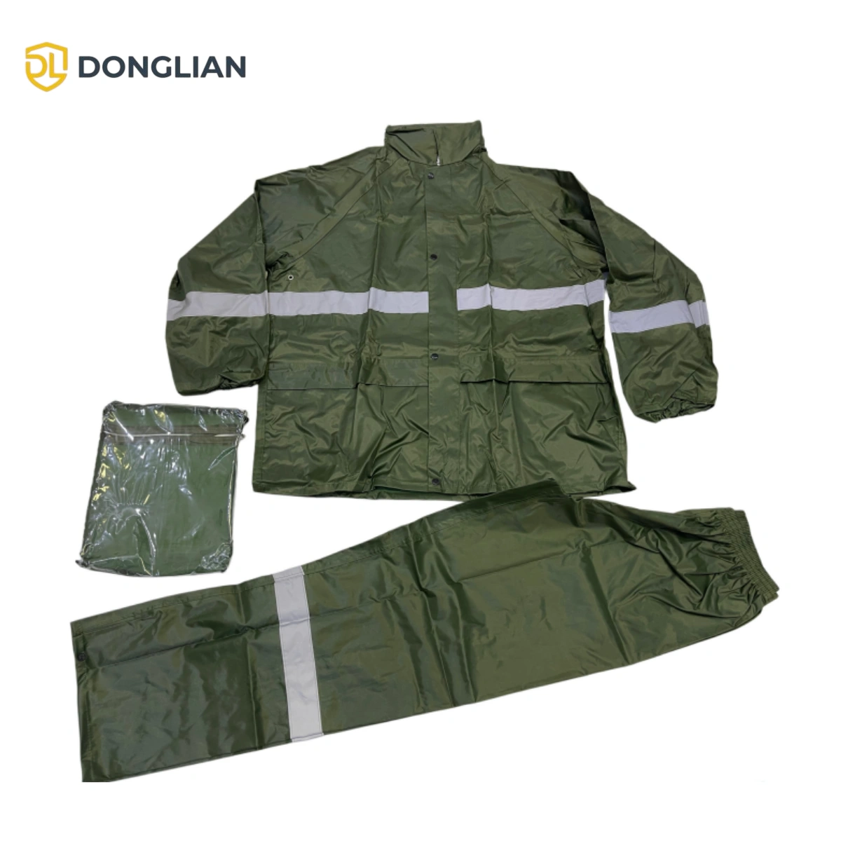 DL3001 200D Oxford PVC Reflective Rain Suit