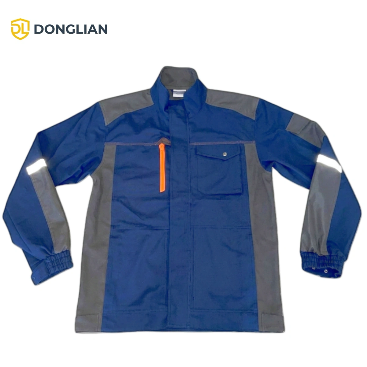 DL001 heavy duty cotton workwear set with reinforced Oxford panels for industrial workwear
