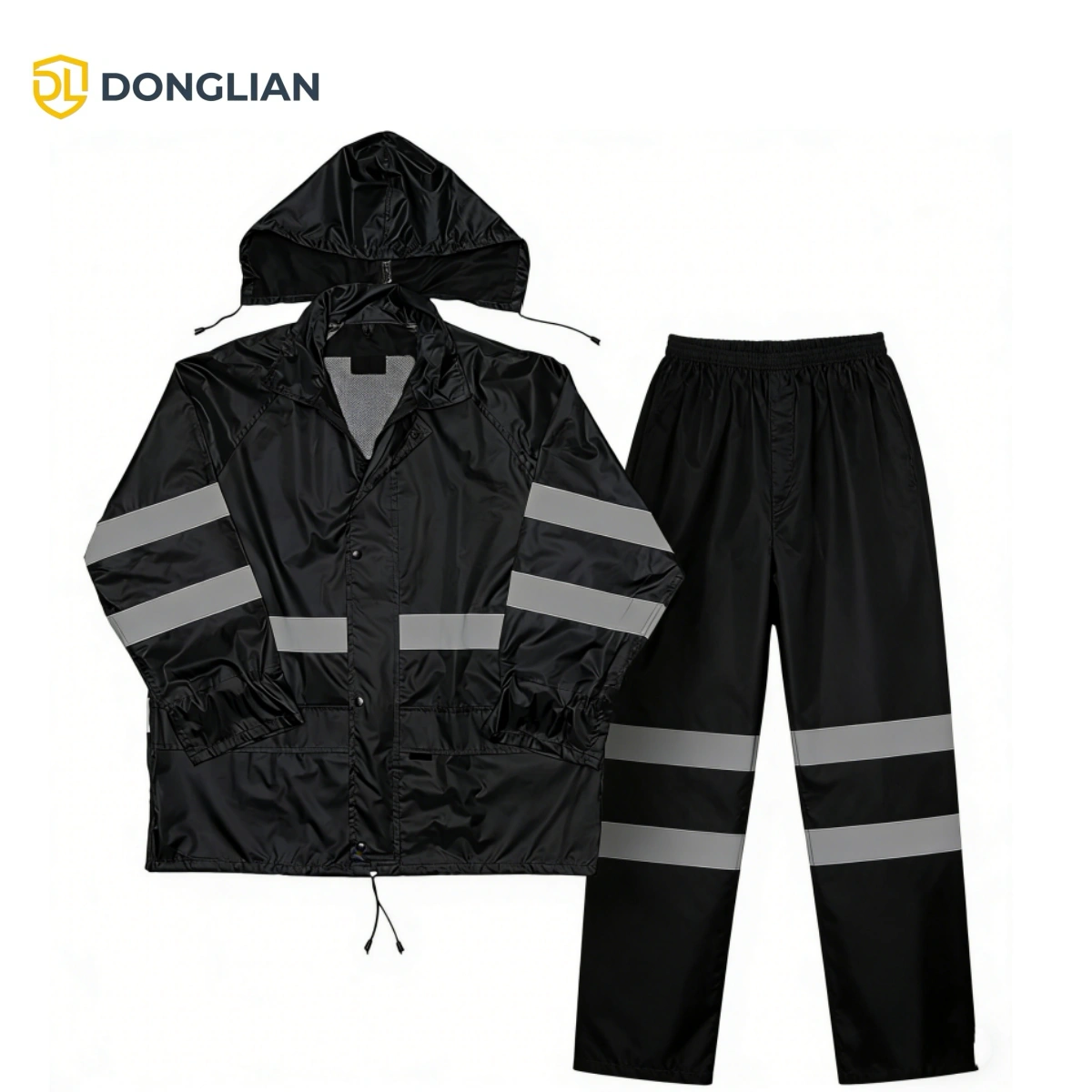 DL1018 black waterproof Oxford rain suit