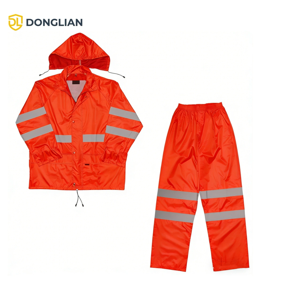 DL1018 PU-Coated Oxford Reflective Rain Suit
