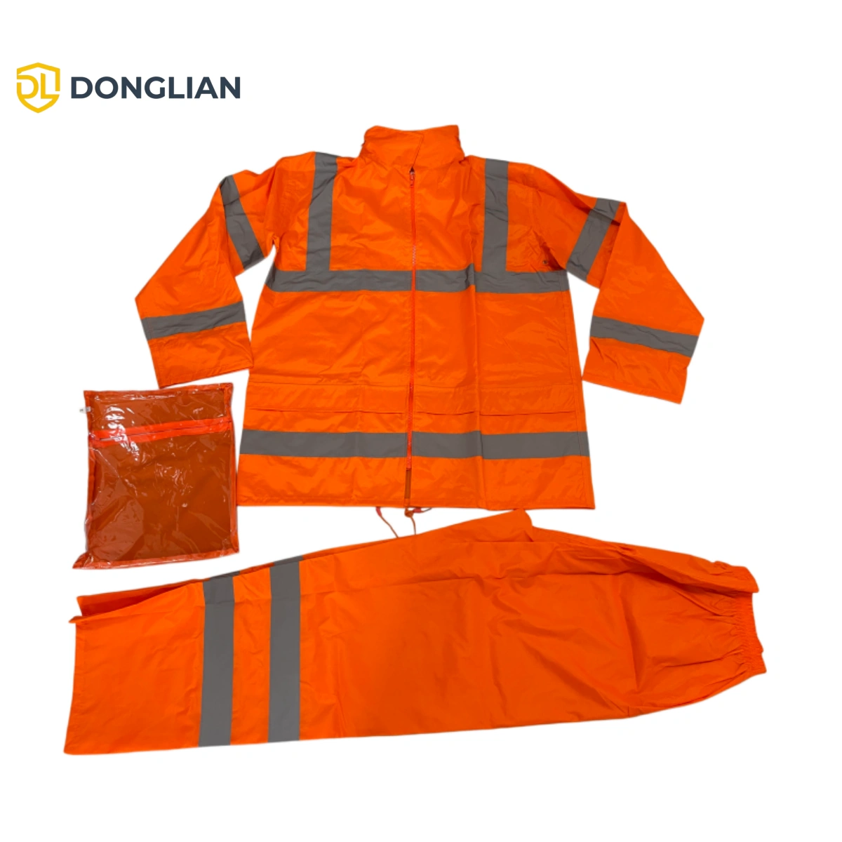 DL1113 Hi-Vis Reflective Lightweight Rain Suit
