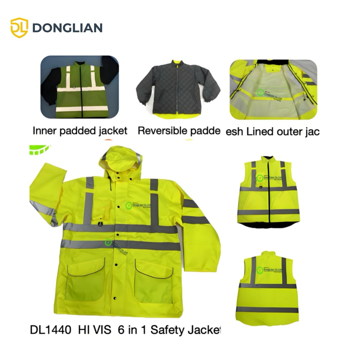 DL1440 Hi-Vis 6-in-1 Winter Parka