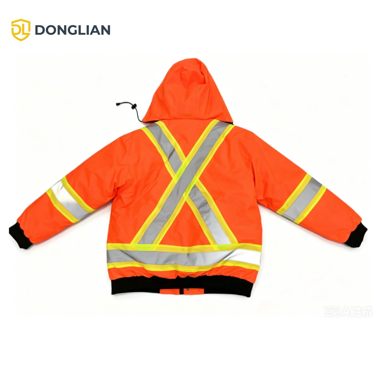 DL3002 hi vis orange waterproof outer shell jacket for private label workwear