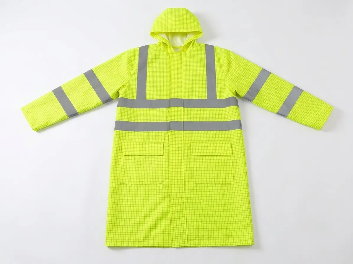 DL1300MN FR Anti-Static Long Rain Coat