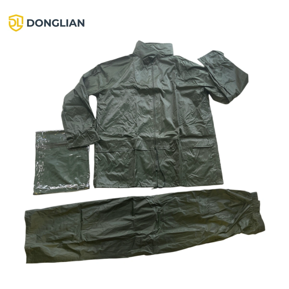 DL1112 Lightweight Polyester PVC Rain Suit