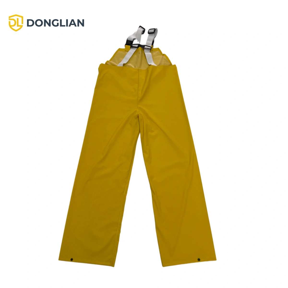 DL1145FR flame resistant PVC rain pants back view