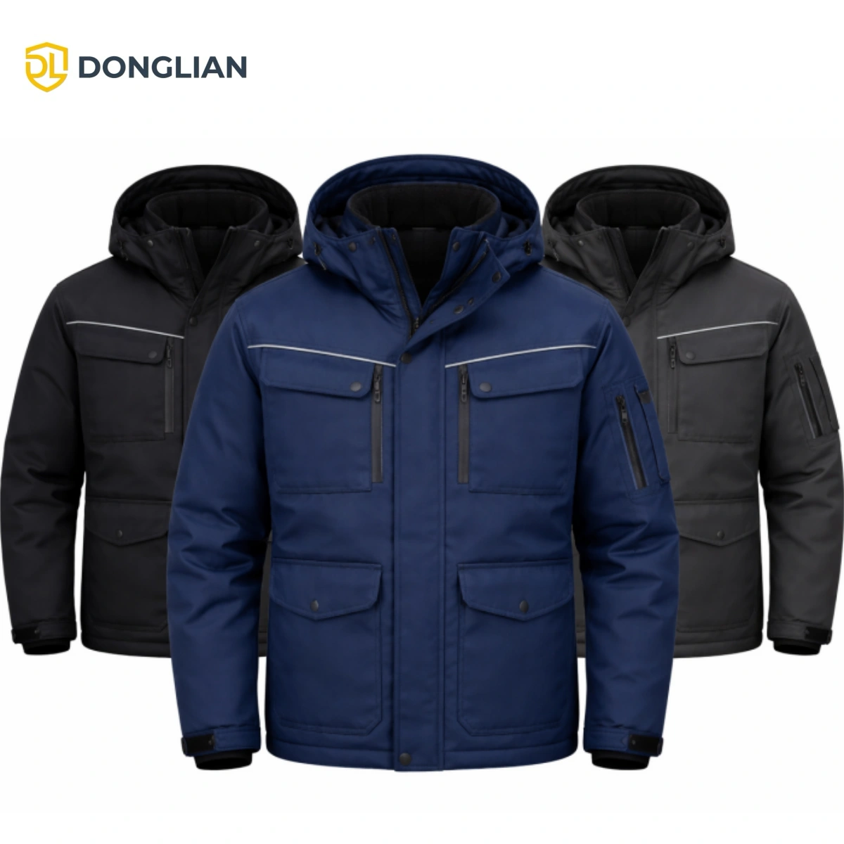 DL3006 heavy-duty insulated work jacket for cold warehouse and outdoor logistics