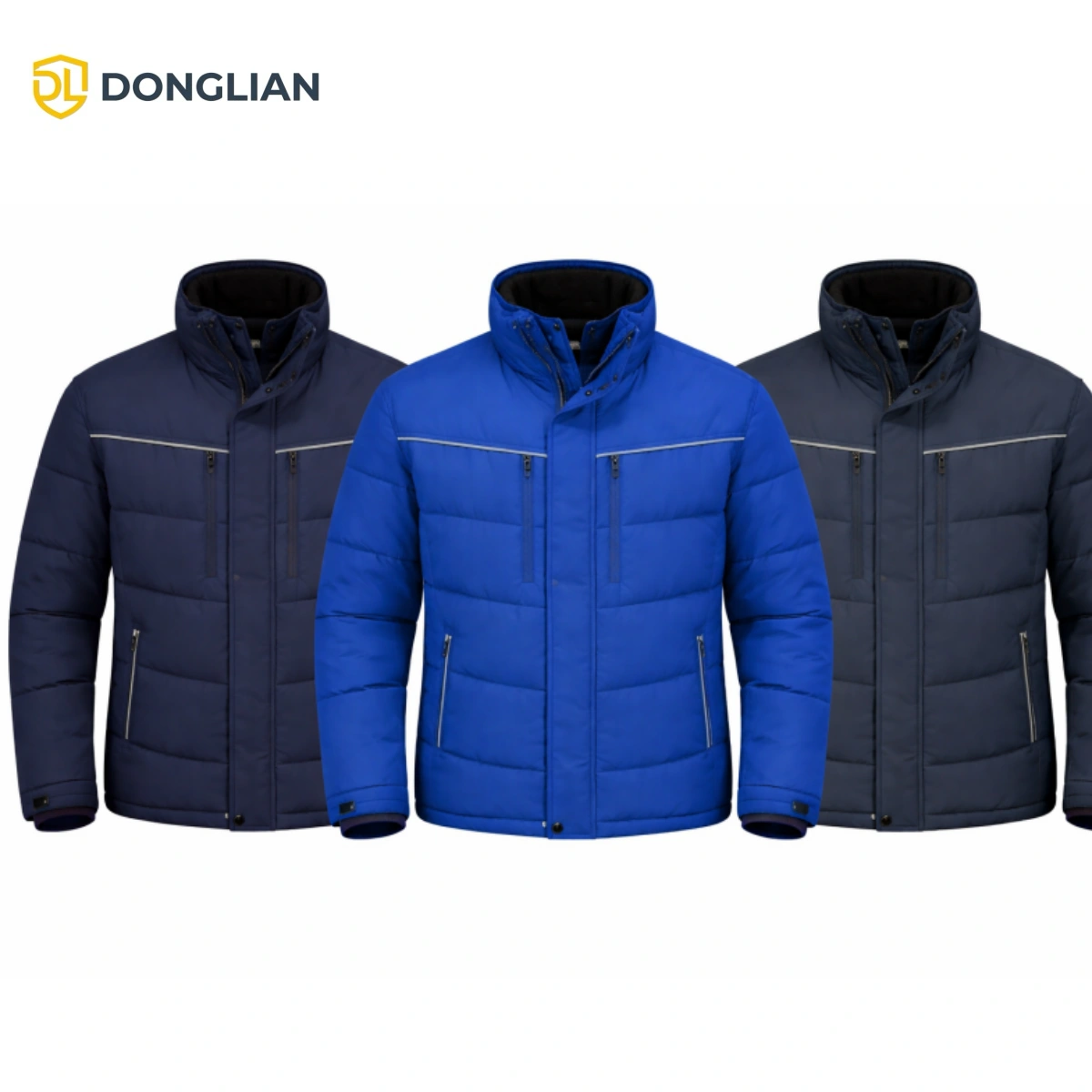DL3007 quilted insulated work jacket front view