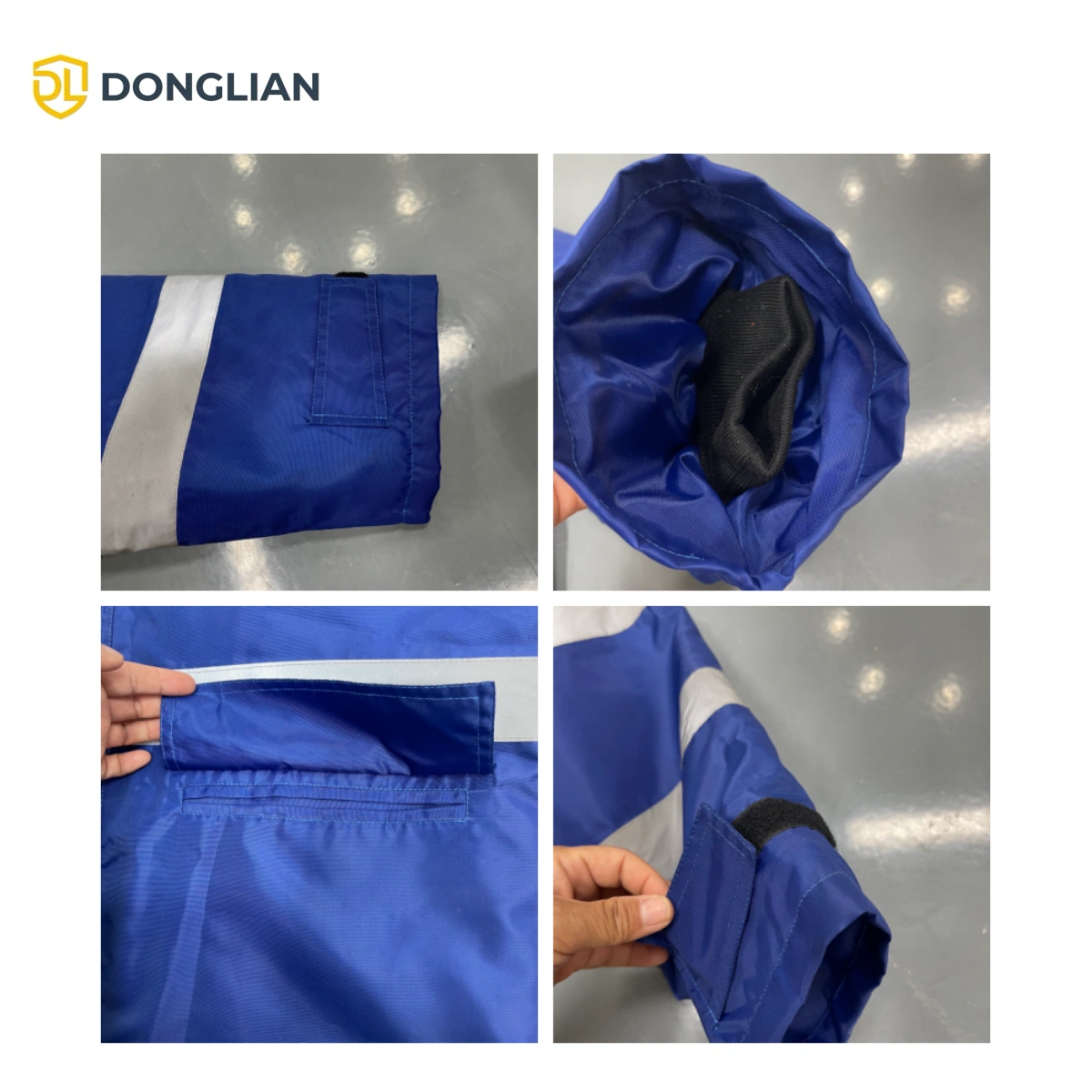 Thumbnail - DL3011 winter work jacket reflective tape and fabric detail