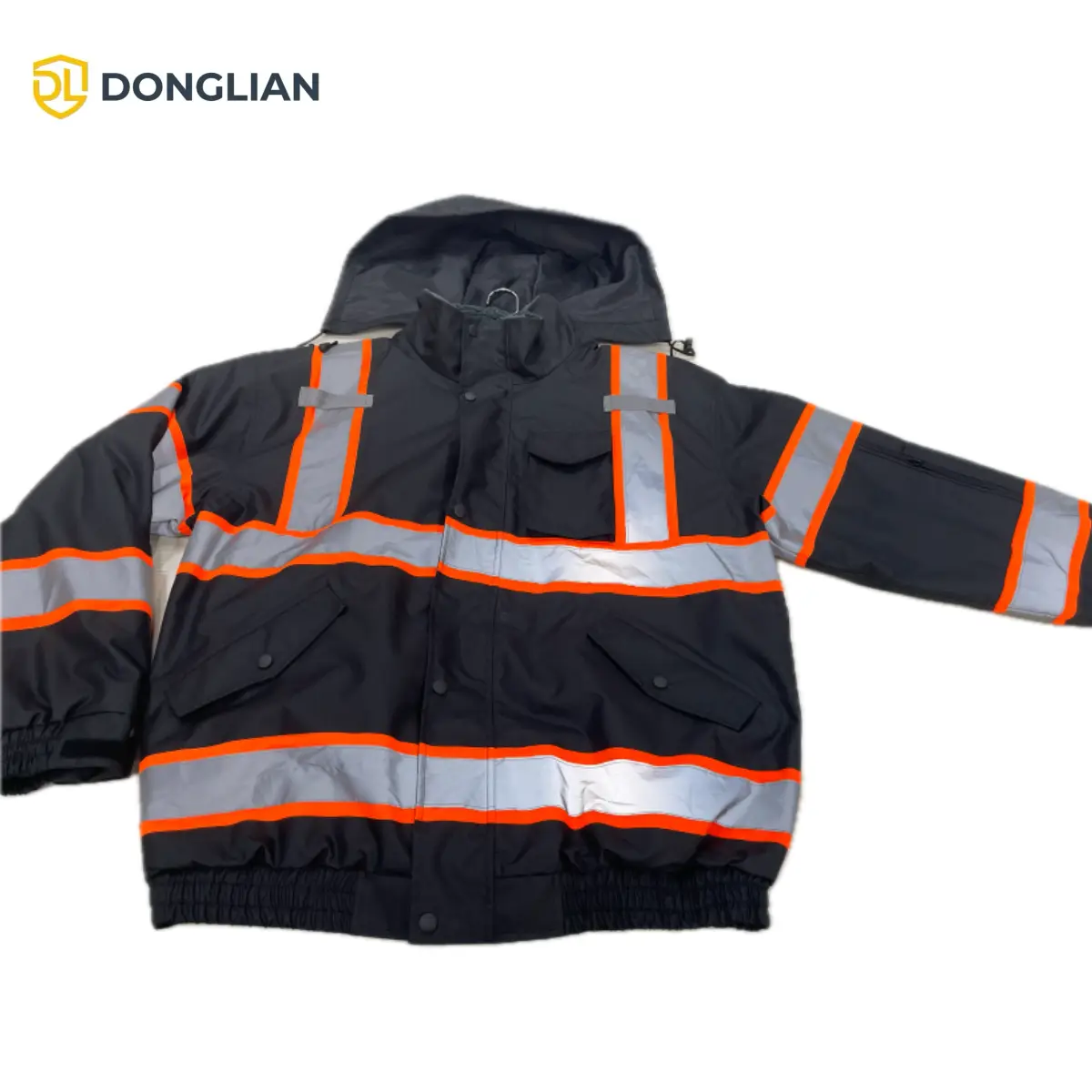 DL3021 Black Hi-Vis Winter Bomber Jacket