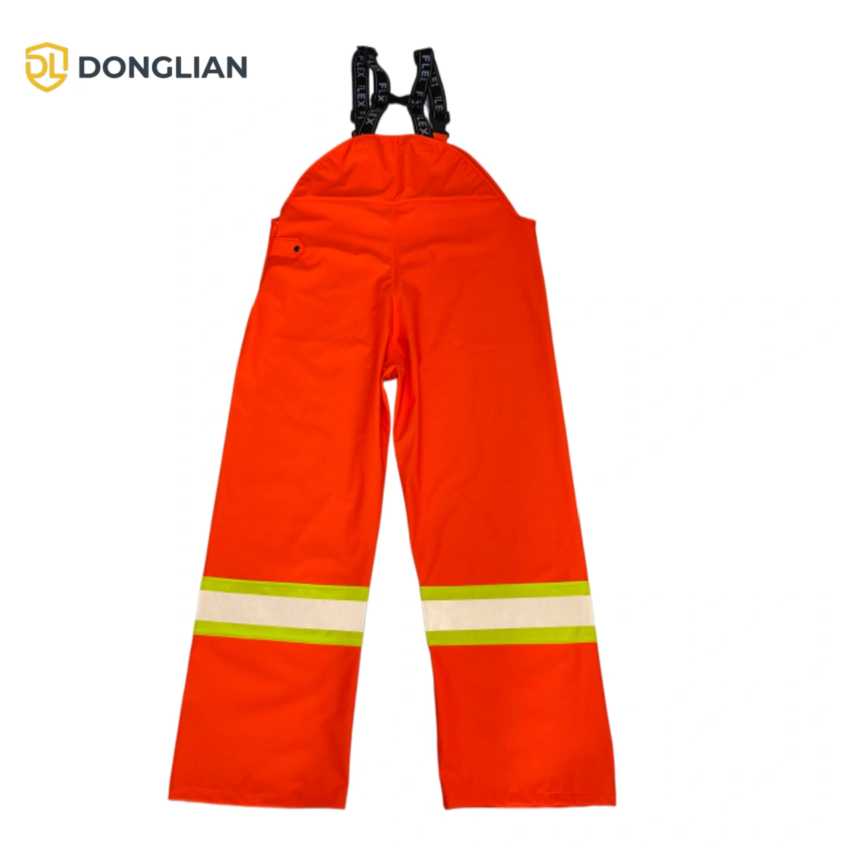 DL3031 Hi-Vis Orange PU Rain Bib Pants for Municipal Work