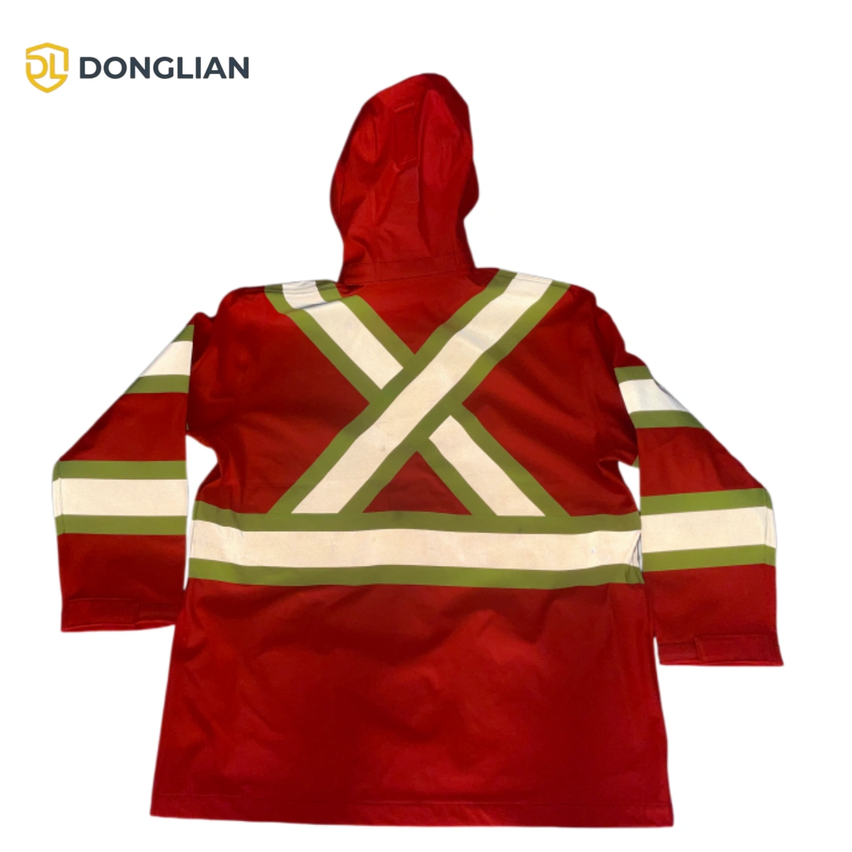 DL3033 FR rain jacket with reflective tape back view