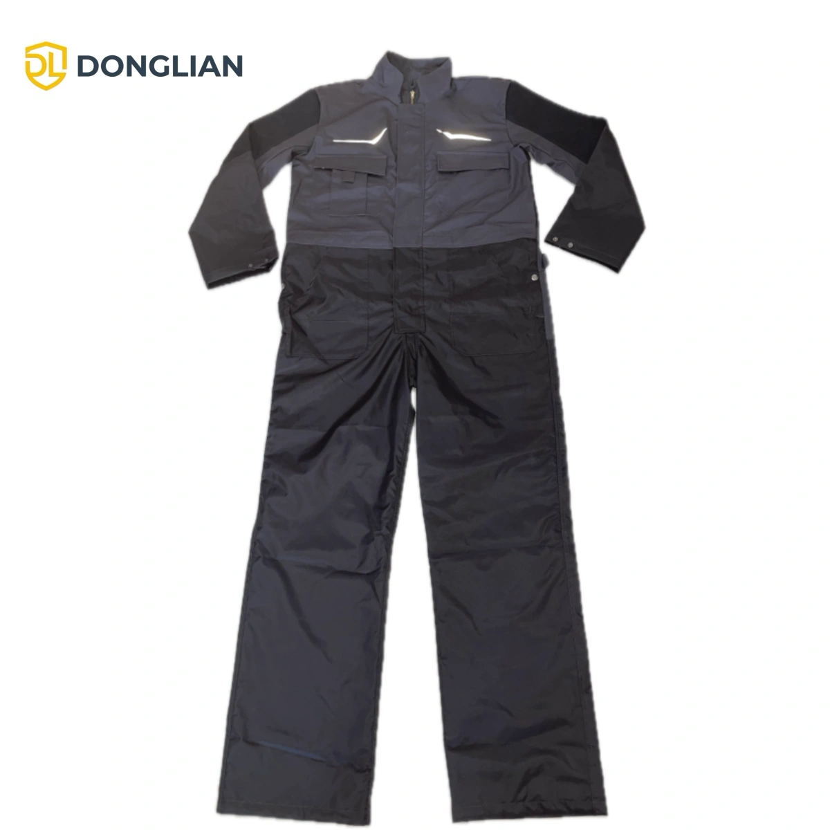 DL24005 Grey & Black Ripstop Work Coverall for Municipal Work