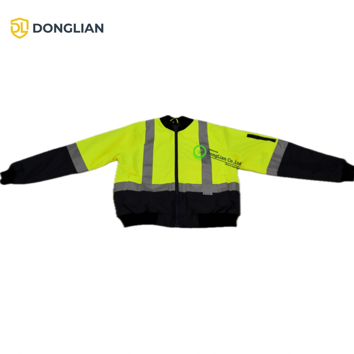 DL3016 Hi Vis Bomber Jacket with Rib Cuffs