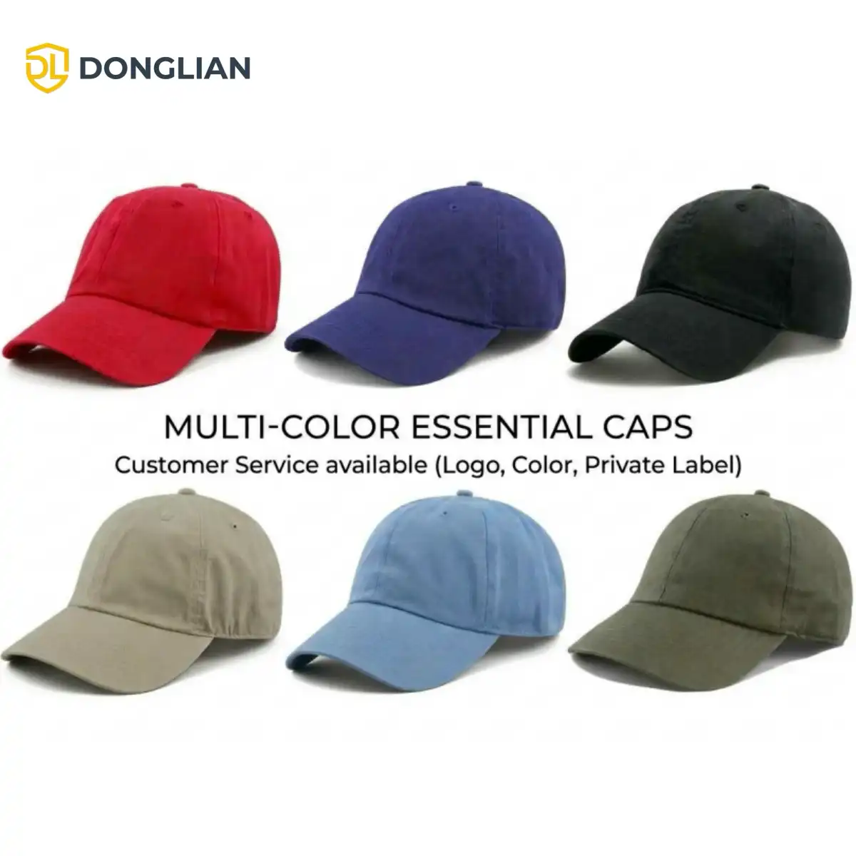 DL1002 workwear baseball cap with custom embroidery