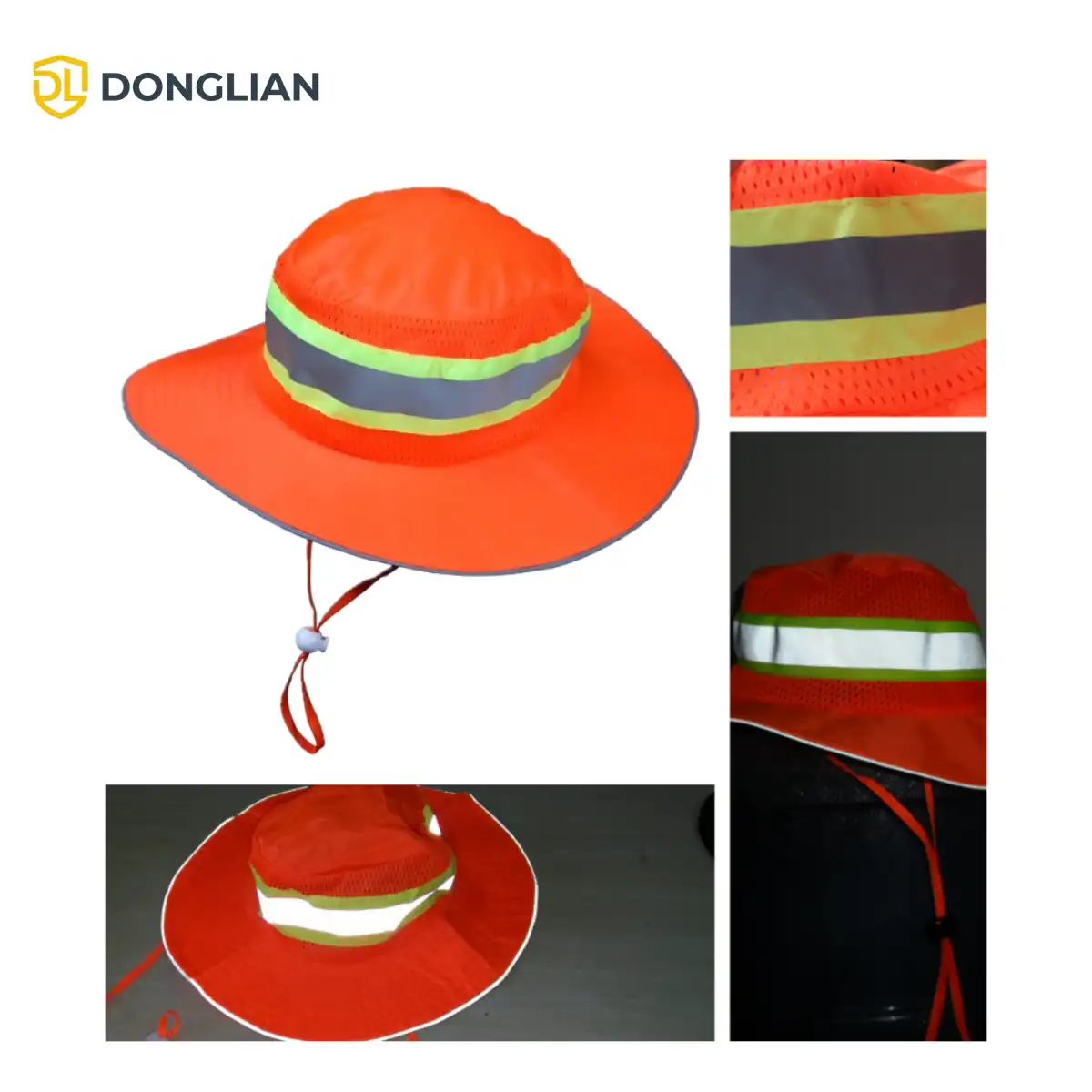 DL1406 orange-red ranger hat side view