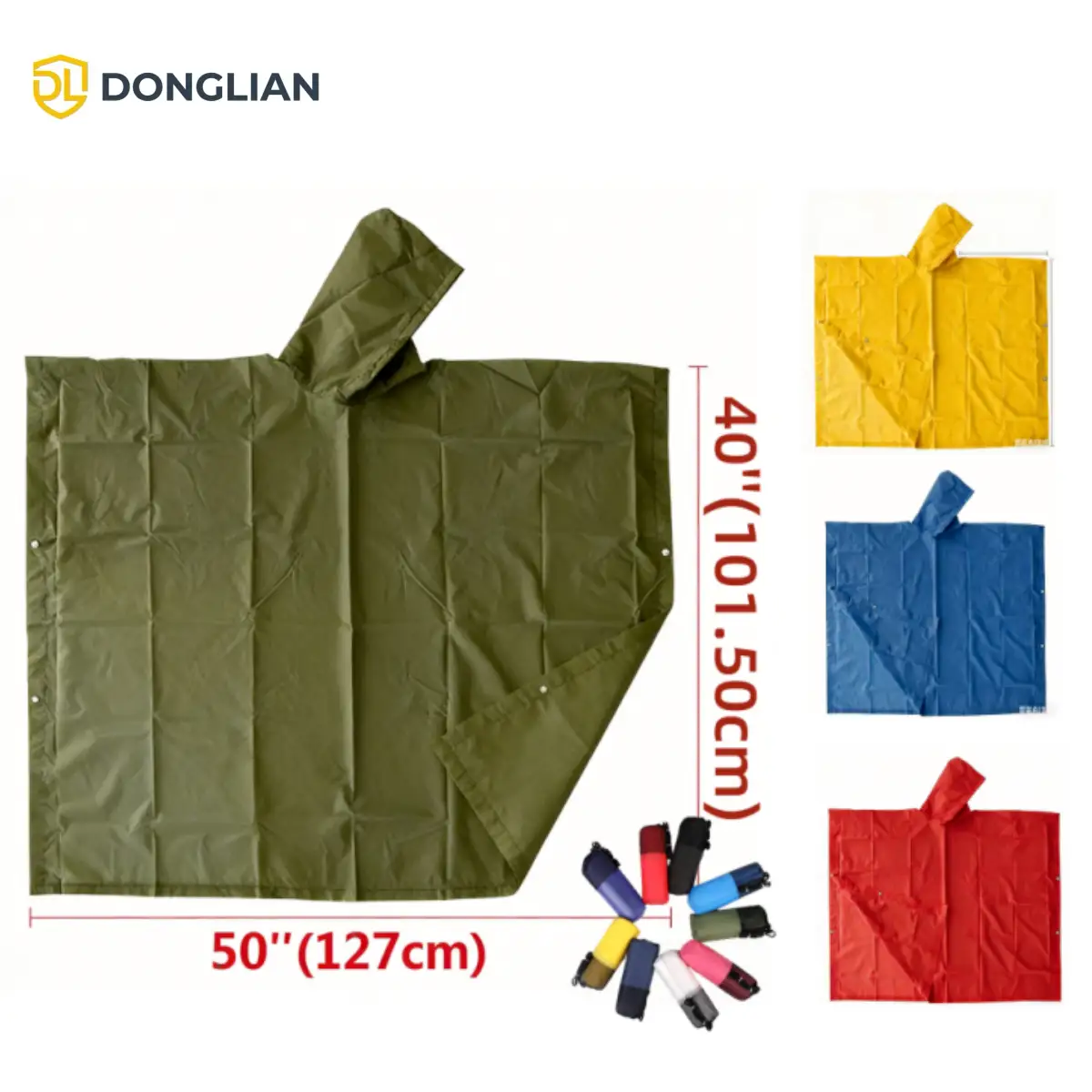 DL1118 PEVA rain poncho lightweight B2B OEM rainwear