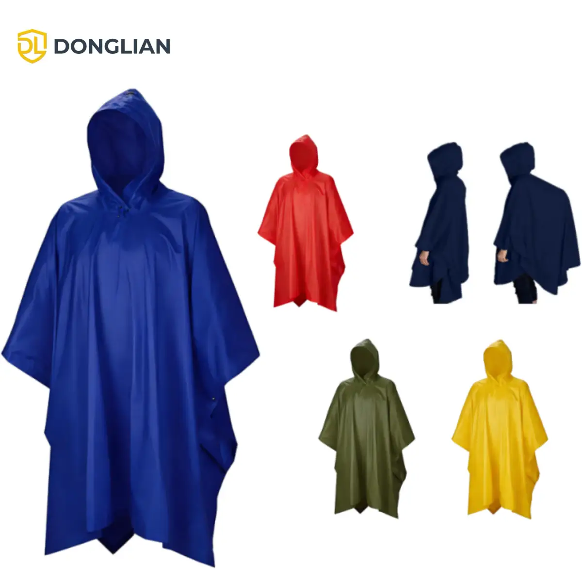DL1118 PEVA rain poncho one-size construction