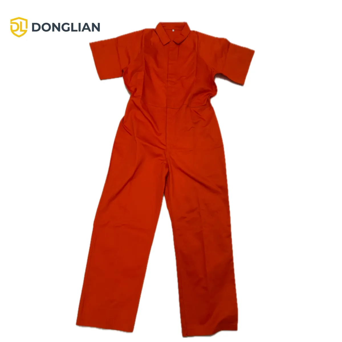 DL25130 orange work coverall front view thumbnail
